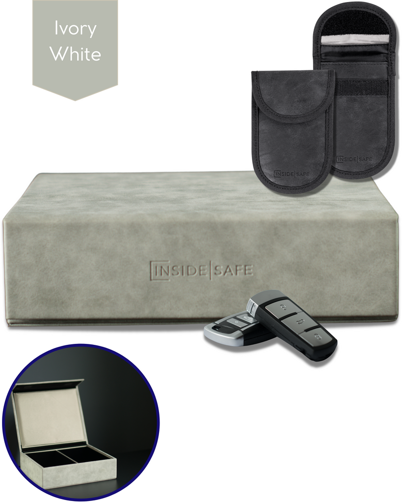Faraday Box - Ivory White + RFID Beschermhoesjes