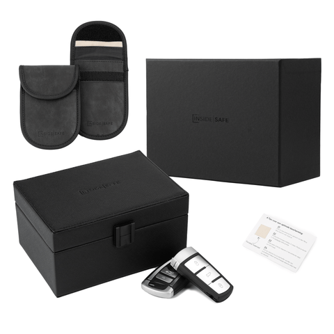 Faraday Box - Black Saffiano + RFID Beschermhoesjes